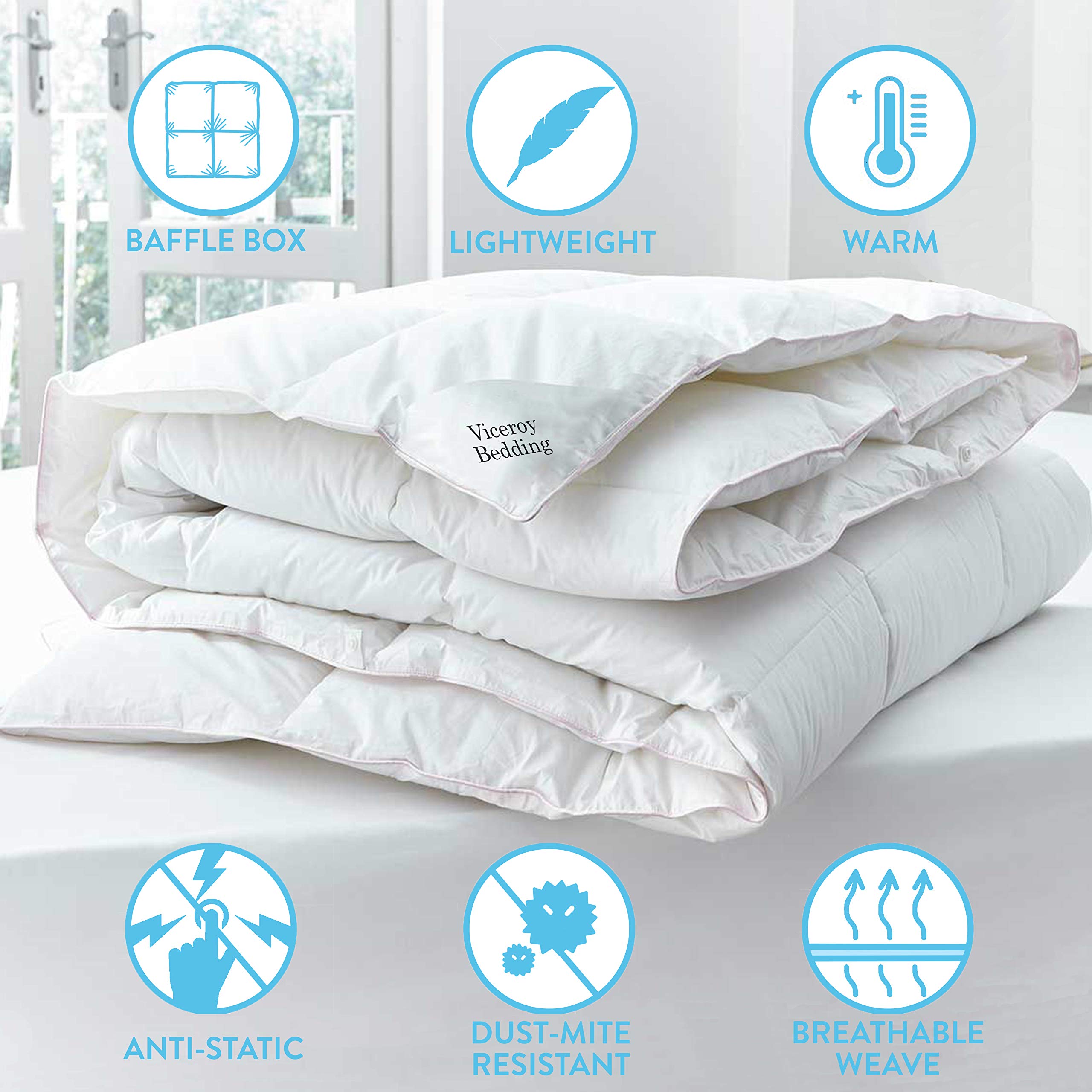 Viceroybedding Luxury Duck Feather and Down Quilt/Duvet King Size 7.5