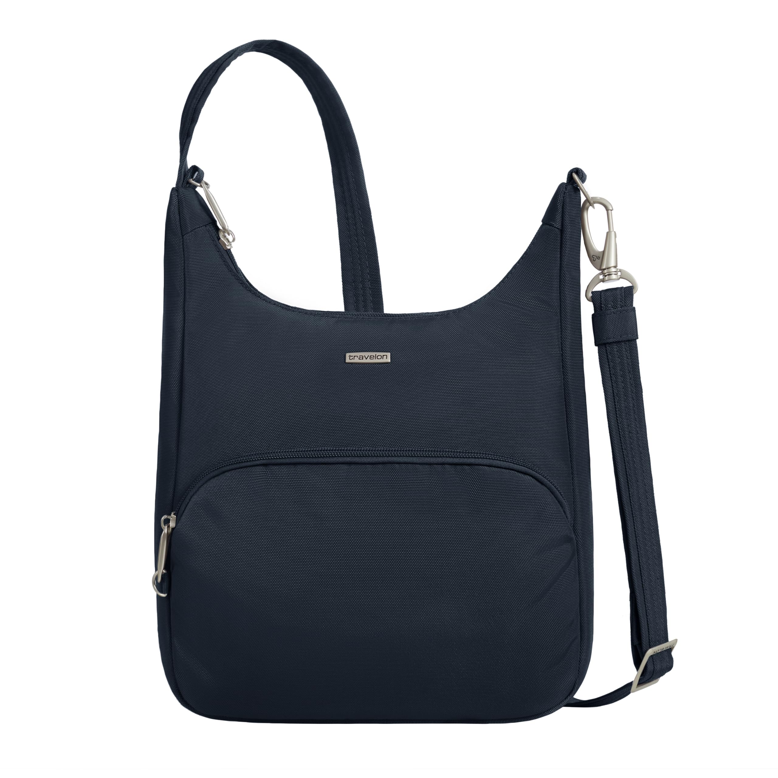 Travelon Anti-Theft Classic Essential Messenger Bag, Midnight, 9.75" x 11"H x 2.5", Travelon Anti-Theft Classic Essential Messenger Bag