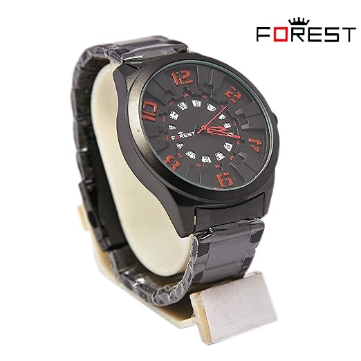 FOREST Wrist Watch Analogue Red Dial Mens & Boys Watch