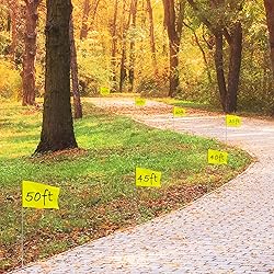 Zozen 50Pack Yellow Marking Flags, Writable/15x4x5