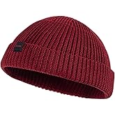 DASMINI Fisherman Beanie Hats for Men Women,Knit Trawler Skull Cap,Watch Cap,Spring Fall Winter Warm Short Hats