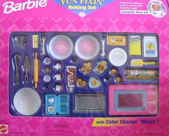 Barbie Fun Fixin' Baking Set w Color Change "Magic"! (1997