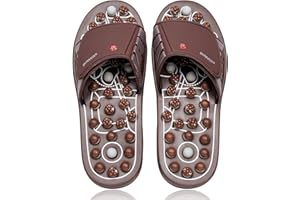 BYRIVER Plantar Fasciitis Relief Foot Massager, Acupressure Slippers Slides for Men Women, Reflexology Massage Flip Flops Shoes Sandals, Improve Circulation Relaxation Gifts for Mom dad (03S)