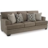 Signature Design by Ashley Stonemeade 3 Seat Chenille Sofa, Nutmeg | 92-in 3 seat couch, 100% polyester chenille, Anti-sag platform foundation, Faux wood finish legs, Living room use