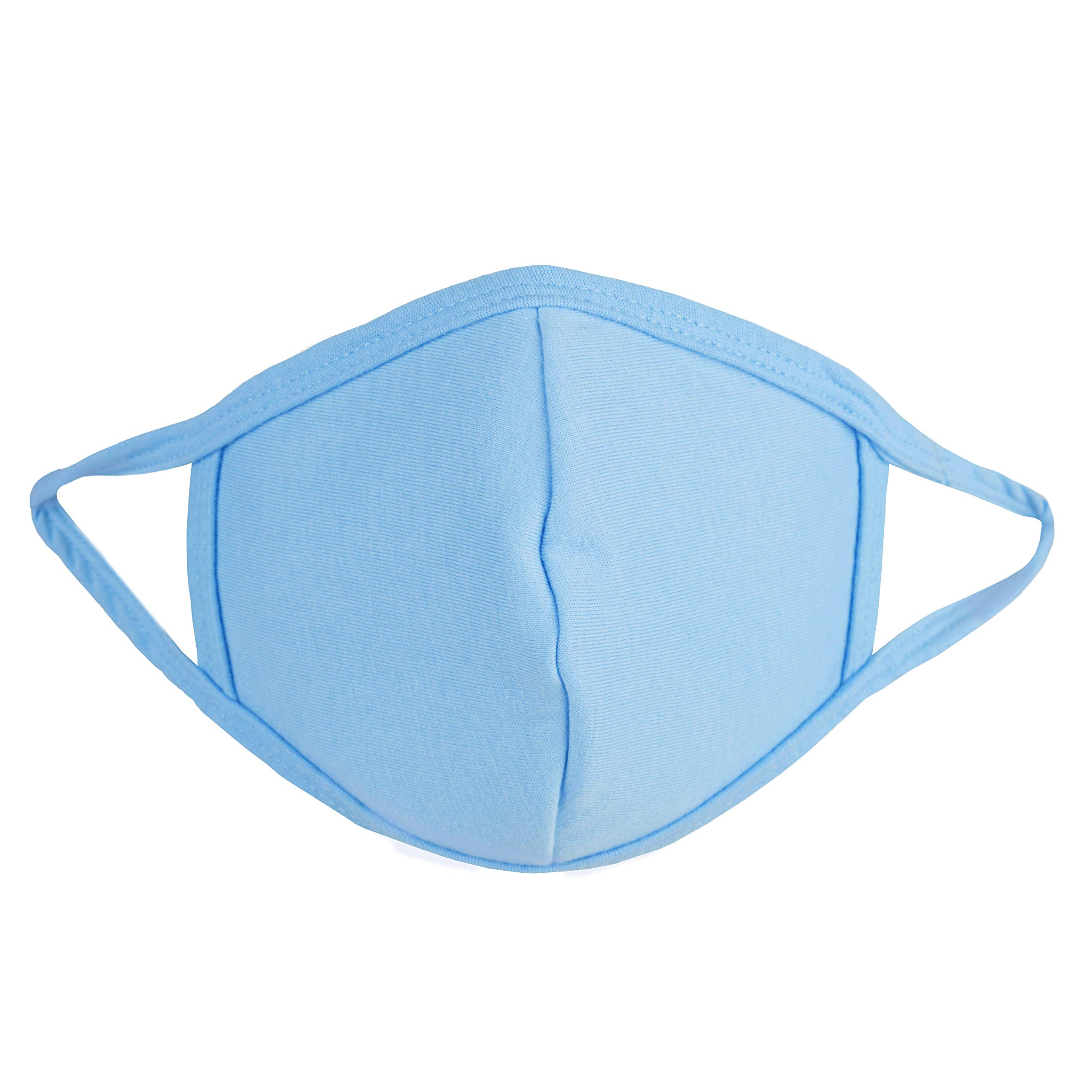 Face Mask Protective Mask Face and Mouth Covering. Reusable and Washable Fashion Outdoor Unisex Mask. Anti dust Mask. 2 Layer Single Jersey - Light Blue