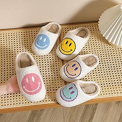 KEYUSHOP Happy Face Slippers for Kids Smile Face