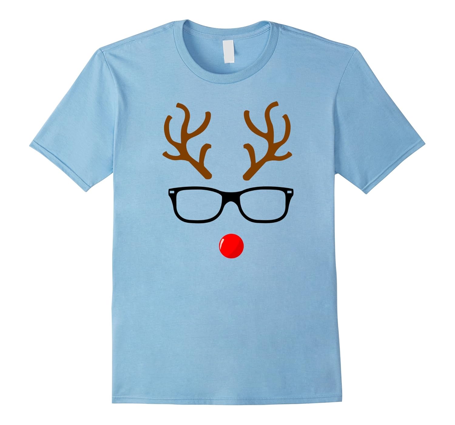 Funny Nerd Reindeer Christmas T-shirt-Rose