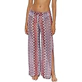 BECCA Womens Sundown Crochet Knit Pants, Casual, Split Leg, Beach Cover Ups for Women