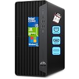 HP ProDesk 600 Microtower Business Desktop Computer, 16GB DDR4 RAM, 1TB PCIe SSD, Intel 6-Core i5-10400F, GeForce GT 610 2GB, WiFi Adapter, RJ45, HDMI, DVI-I Port, VGA, Type-C, Windows 11 Pro