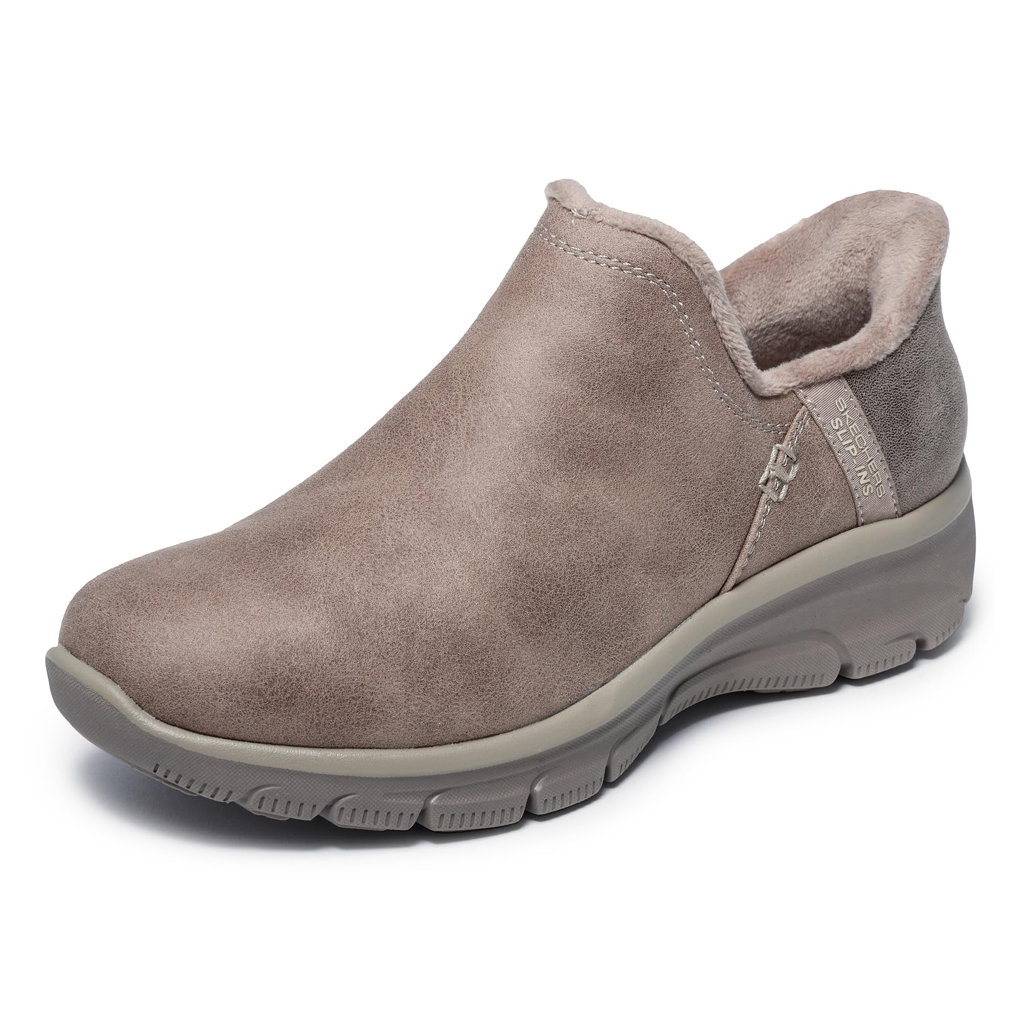 Skechers Women's Easy Going-Modern Hour-Hands Free Slip-Ins Ankle Boot, Taupe, 5.5 Wide Image