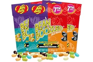 Needzo Jelly Bean BeanBoozled Game 7th Edition, Small Flip Top Box with Assorted Beans, Weird Flavor Chewy Candies, Pack of 3
