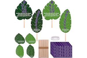 40 Sets Palm Sunday Craft Bible Kit DIY Religious Easter Palm Sunday Prayer Card Holy Week Pa-lm Leaves Craft Kit Include 40 