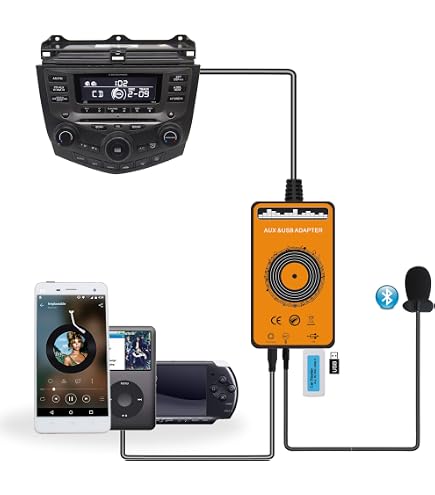 Amazon.com: Car Radio Upgraded to Bluetooth USB AUX Adapter for
