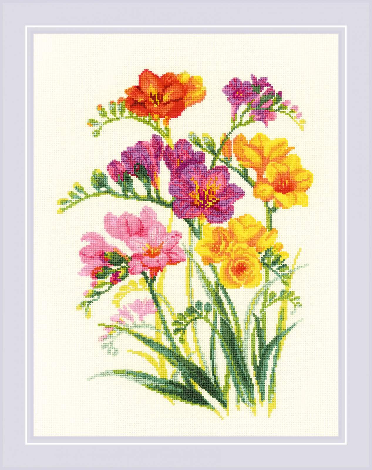 RIOLIS Cross Stitch Kit - 1821 - Fragrant Freesia — image 1