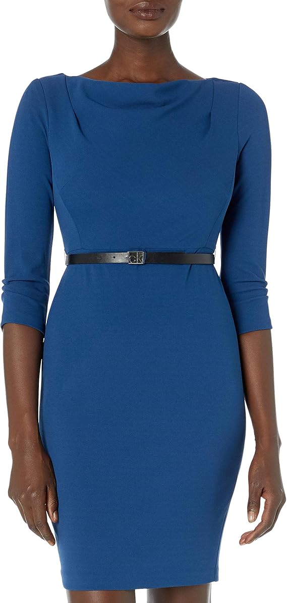 calvin klein cowl neck dress