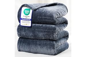 buzzkick Heated Blanket Full Size, 2025 Upgraded 72"x84" Dual-Spiral Electric Blanket 10 Hours Auto-Off 8 Heat Level Over-Heat Protection Flannel Sherpa Big Heater ETL Certification Machine Washable