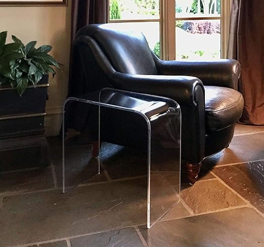 Amazon Com Acrylic End Table 21 Long X 12 Wide X 21 High X 1 2 Thick Clear Kitchen Dining