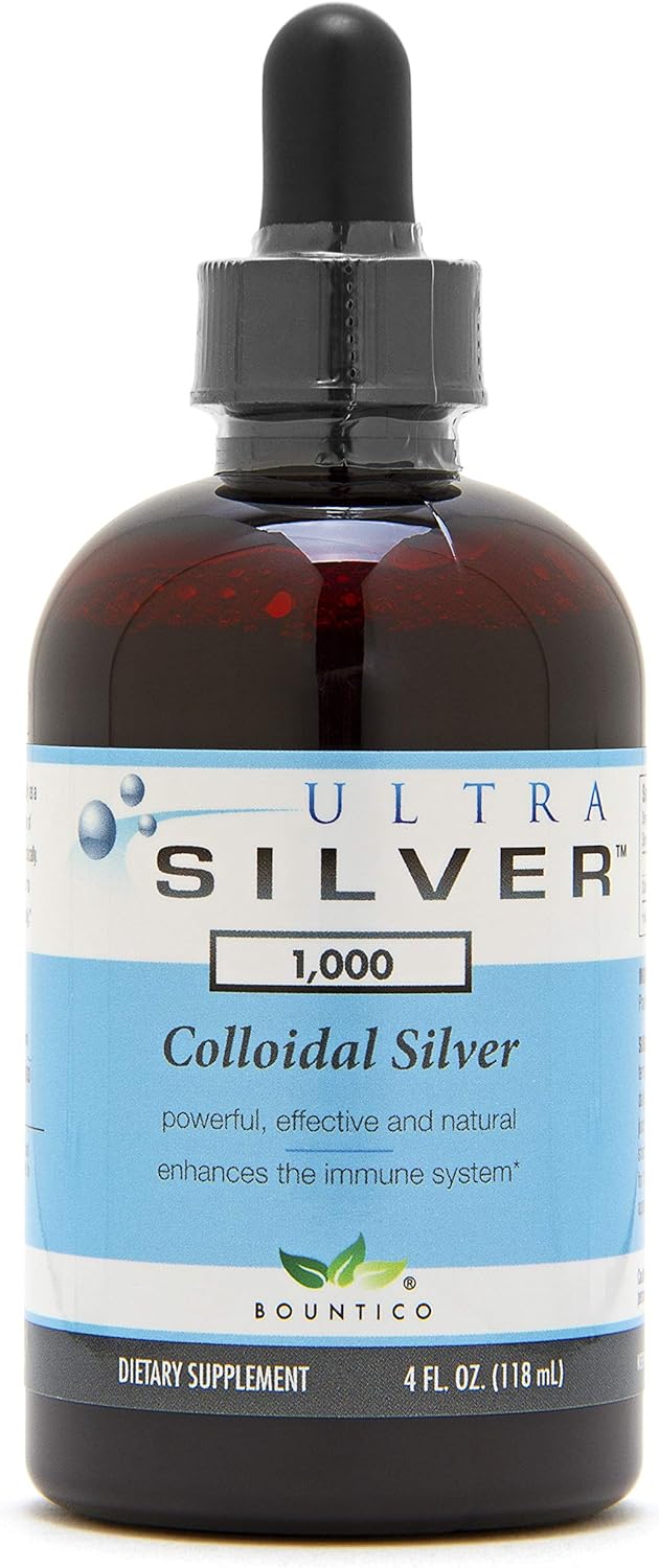 Ultra Silver® Colloidal Silver | 1,000 PPM, 4 Oz (118mL) | Mineral Supplement | True Colloidal Silver - with Dropper: Health & Personal Care