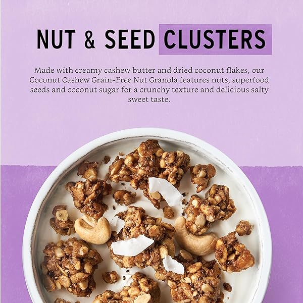 PURELY ELIZABETH, COCONUT CASHEW, KETO GRANOLA, GRAIN-FREE, NON-GMO, PALEO (8OZ BAG)