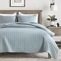 Amazon.com: HORIMOTE HOME Quilt King Size Chambray Blue