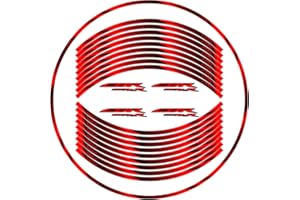 iTobest 17 inch Wheel Rim Stickers Decals Tape Compatible with CBR1000RR 2004-2007/CBR1000RR 2008-2011/2012-2022 Motorcycle Reflective Rim Tapes Sticker Stripe,Red Black