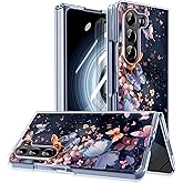 MIDIIUGCT Magnetic for Galaxy Z Fold 7 Case,Built-in Magnet Circle&Wireless Charging,Military-Grade Shockproof case Cover for Z Fold 7 [Pink Butterfly] MUS-CXDZ-09-05