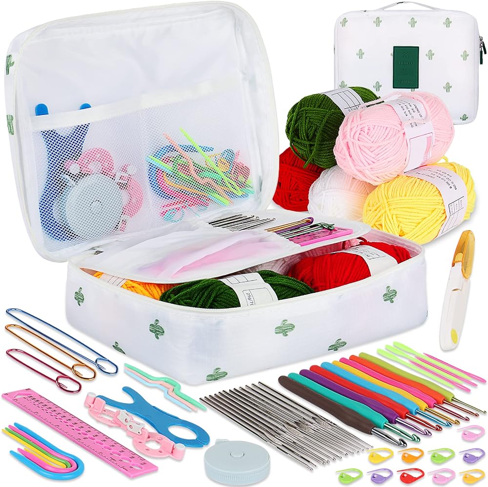 Coopay Crochet Starter Kit for Beginners with Ergonomic Hooks 0.6mm-6mm