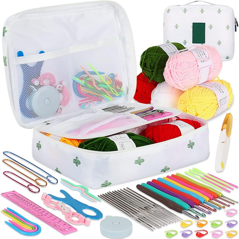 Coopay Crochet Starter Kit for Beginners with Ergonomic Hooks 0.6mm-6mm