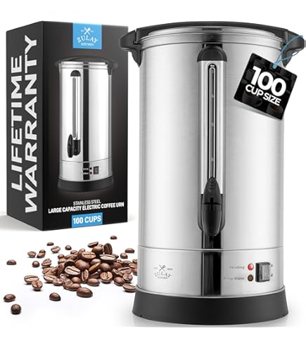 Amazon.com | Amenitlif Coffee Urn 150 Cup,18L/4.8Gal Commercial Coffee Maker  for Party Buffet Catering, Stainless Steel Large Hot Coffee Dispenser,Hot  Beverage Dispenser,Hot Water Urn: Coffee Urns