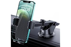 Qifutan Phone Holders for Your Car with Military-Grade Suction Phone Stand for Car [Super Stable] Automobile Car Mount for iPhone Universal Car Dashboard Windshield Mount Fit iPhone Smartphones