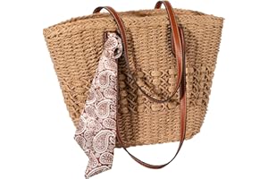 Straw Beach Bag, Large Beach Bag for Women, Woven Straw Beach Tote Bag, Weaving Swim Gym Shopping Travel Bag