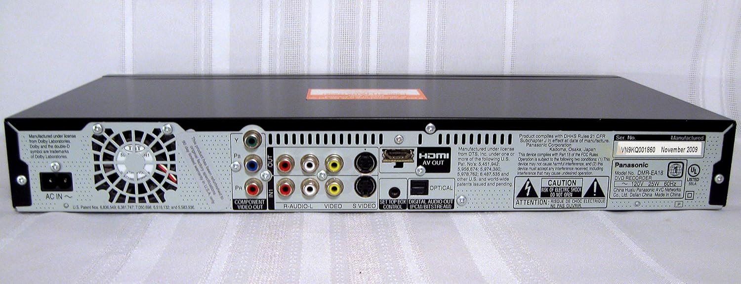 Amazon.com: Panasonic DMR-EA18K Tunerless 1080p Upconverting DVD Recorder:  Electronics