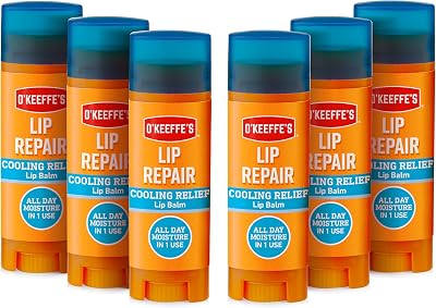 O'Keeffe's Lip Repair Cooling Relief Lip Balm 4.2g Pack of 6