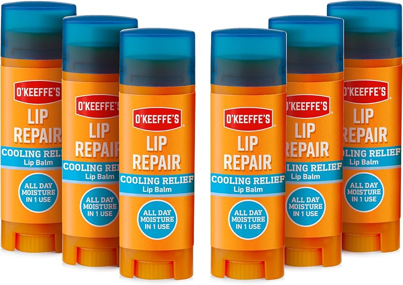 O'Keeffe's Lip Repair Cooling Relief Lip Balm 4.2g Pack of 6
