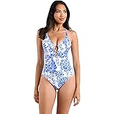 La Blanca Women's Underwire Lace Up One Piece Swimsuit