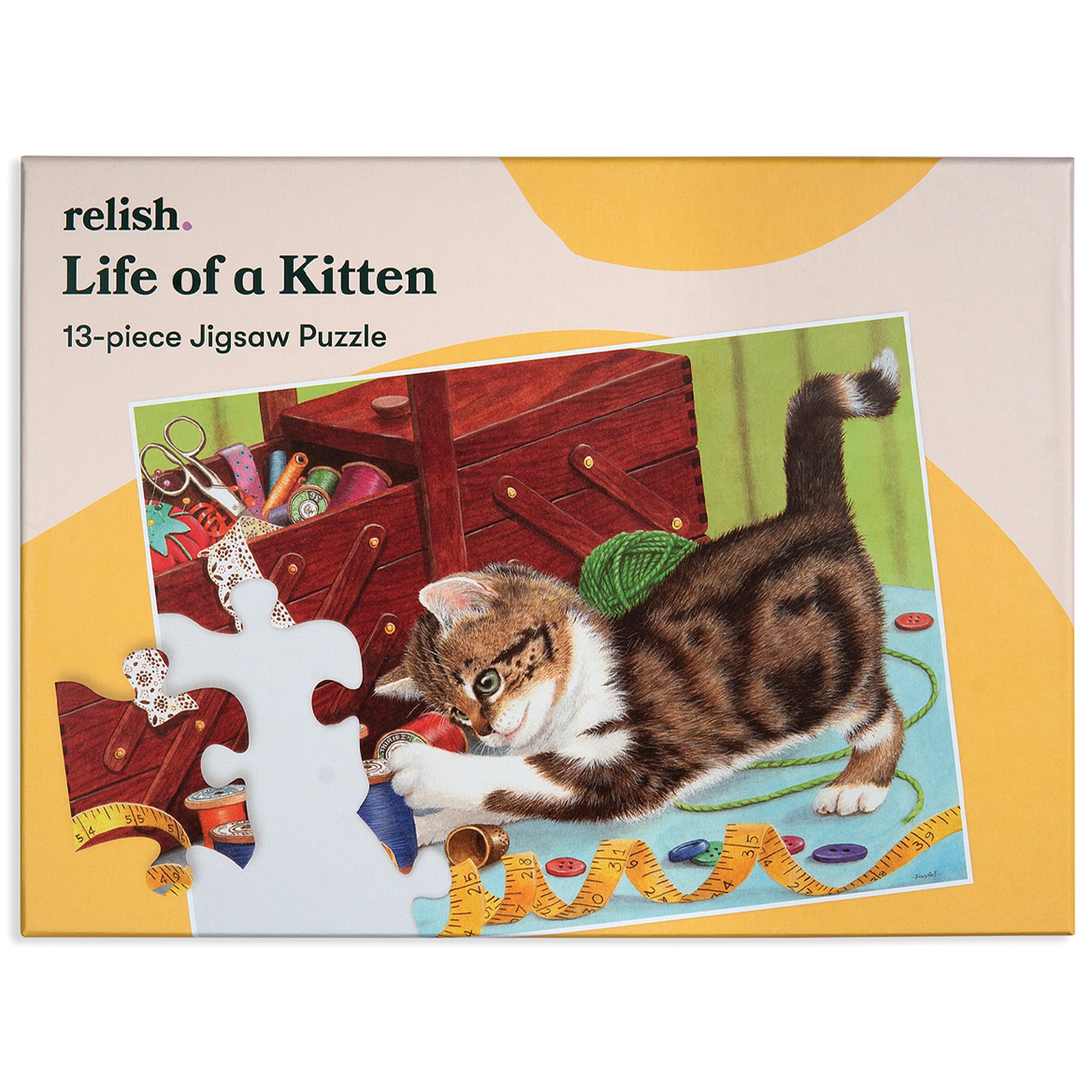 Relish - Dementia Jigsaw Puzzles for Adults - 13 Piece Life of a Kitten Puzzle - Activities & Gifts for Elderly People with Alzheimer's