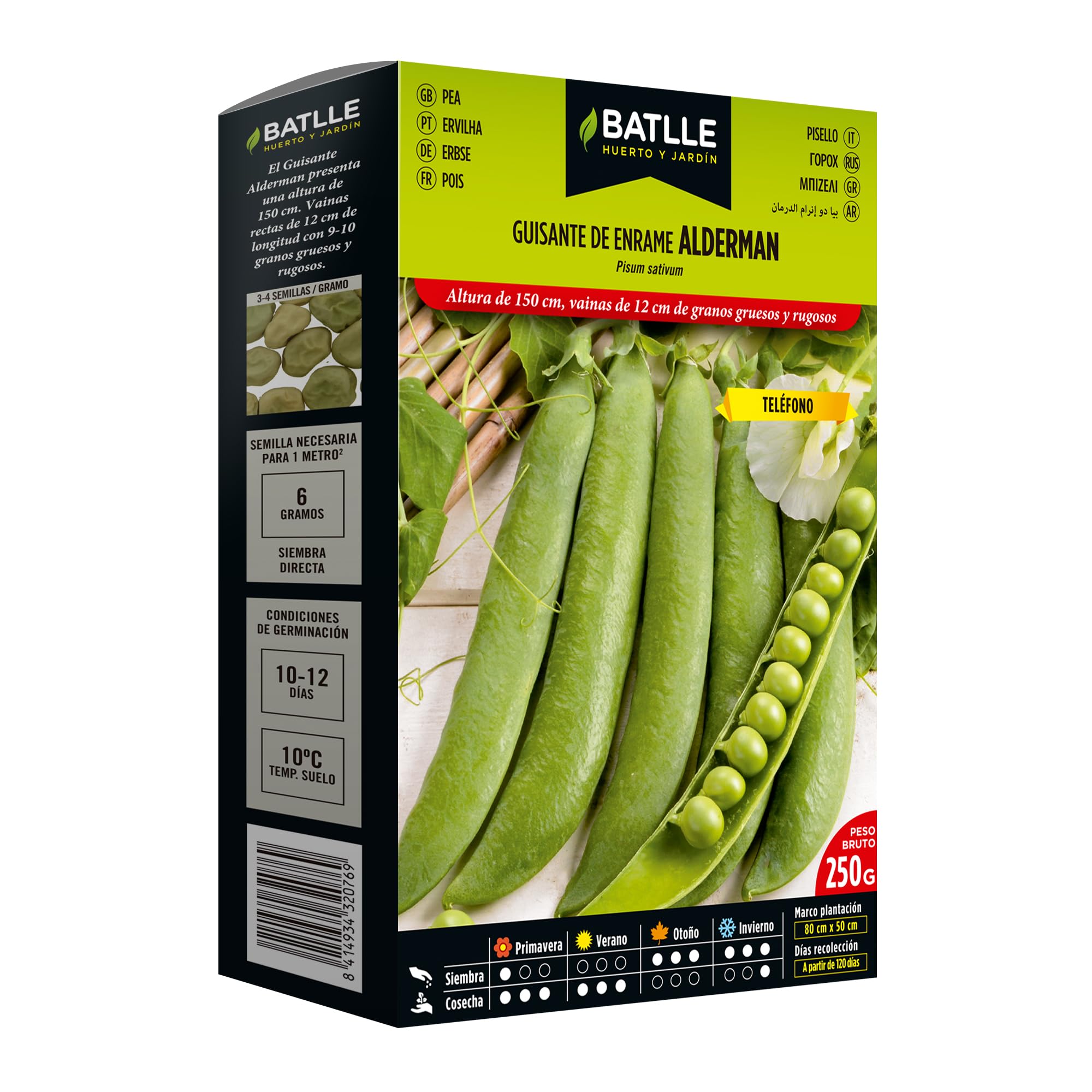 Batlle Seeds – Sweet Pea. Climbing Alderman 250 gramos