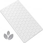 WRISIN Non-Slip Rubber Bathtub Mat with Suction Cups, 16 &times; 28 Inch (White) | 100% Rubber, Leaf Texture. Vacuum Suction Cups. Soft on Touch. BPA/PVC-Free. Machine Wash. Safe For Bath, Shower, Pet Dogs.