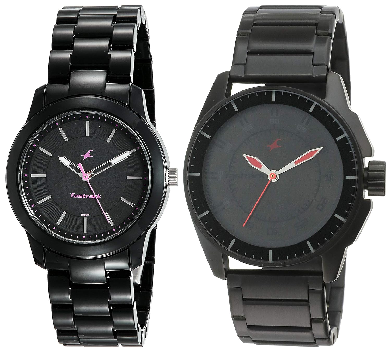 fastrack watch black chain