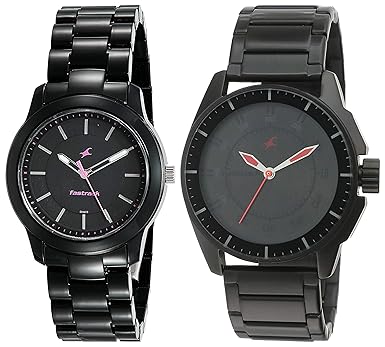 fastrack watch black chain