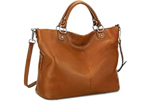 Kattee Women's Soft Leather Tote Bag, Top Satchel Purses and Handbags