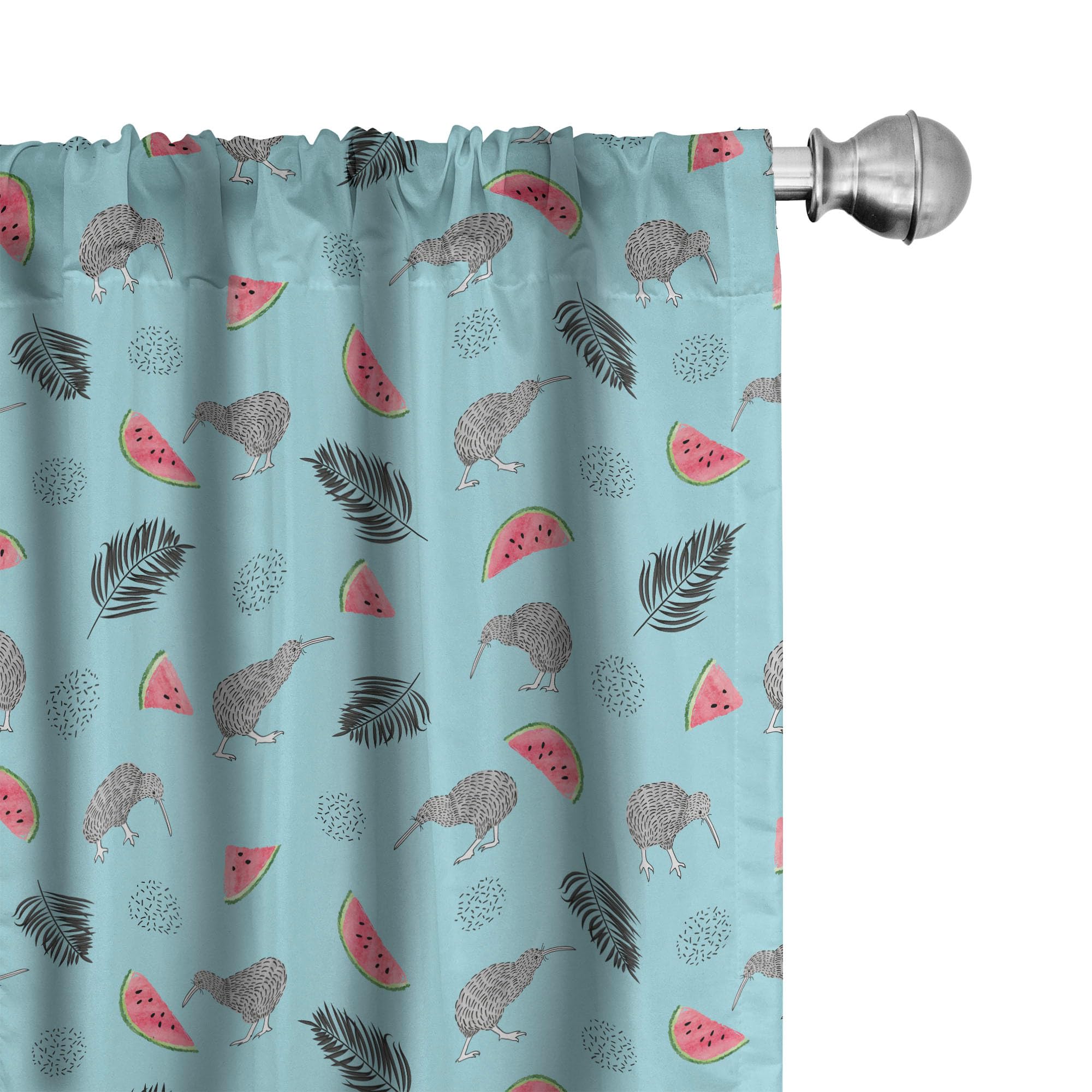 Lunarable Kiwi Curtains, Exotic Abstract Continuous