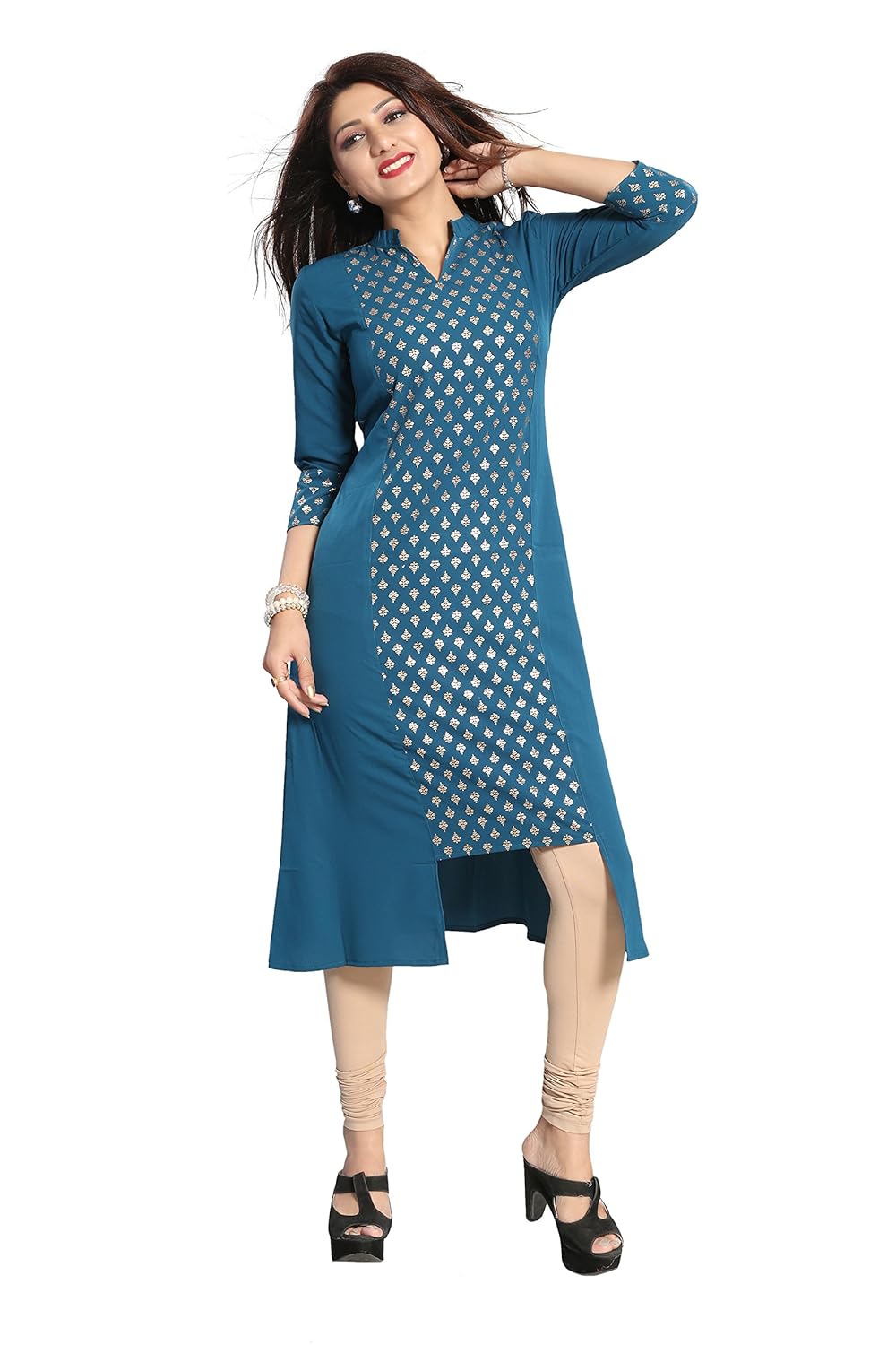 alc creation women's crepe straight kurti