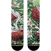 MERGE4 Coconut Crew Socks Art by Kaia Myall Cushioned Breathable Cotton Tropical Graphic Comfort for Men Women Medium