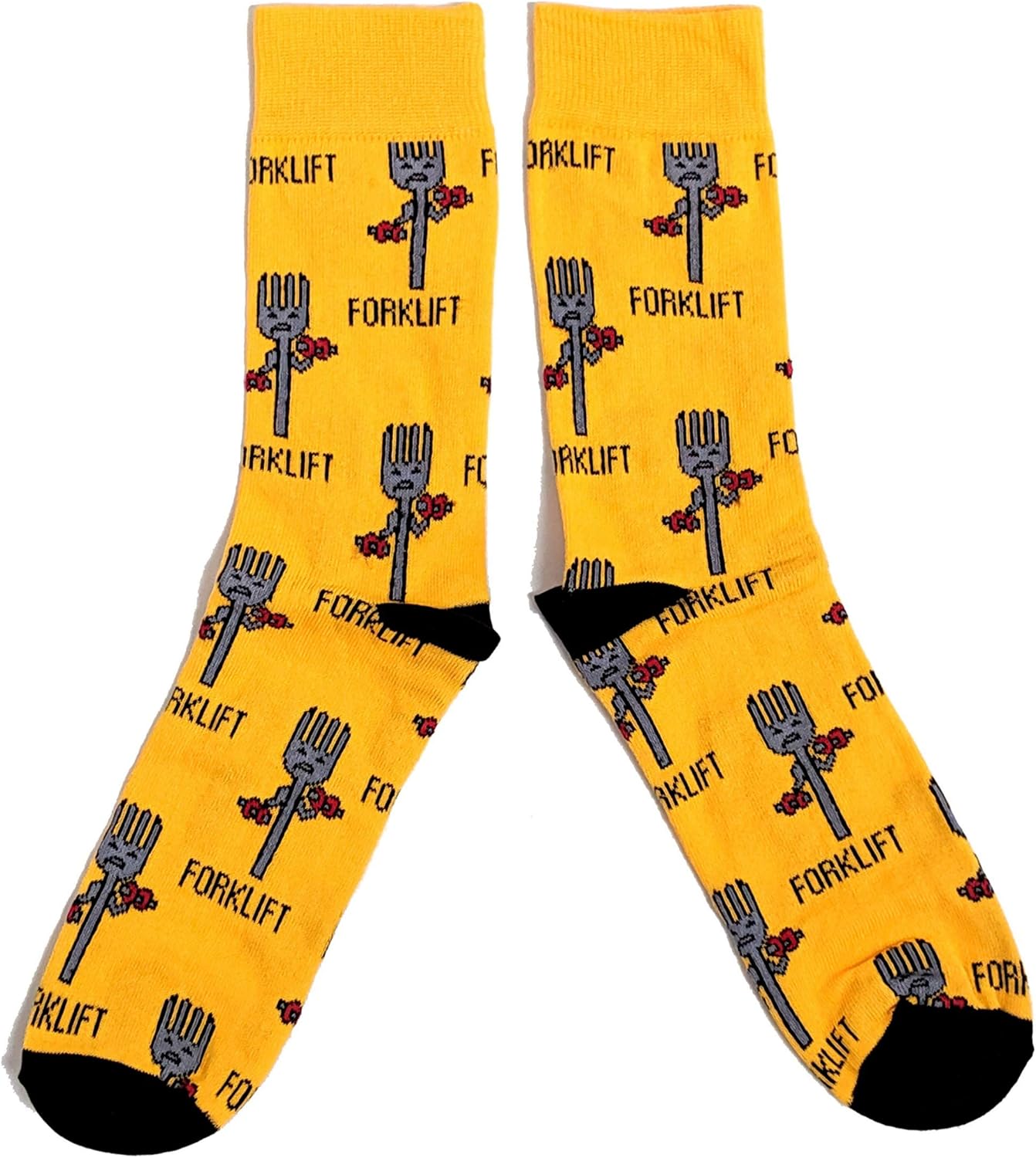 Mens Forklift Weights Driver Fork Yellow Socks UK 611 / Eur 3945 / USA 712 Amazon.co.uk