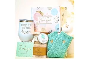 NAHA FLUME Thank you Gifts for Women - Self Care Spa Tumbler Appreciation Gifts for Coworkers - Farewell Gifts for Coworkers - Thank You Gift Basket for Employee Boss Secretary Nurse Teacher Appreciation Gifts