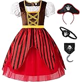 ReliBeauty Girls Pirate Dress Sea Buccaneer Costume
