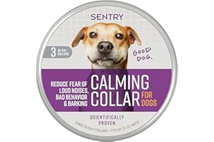 SENTRY PET CARE Sentry Calming Collar For Dogs, Anxiety Reducing Pheromone Collar, Releases Pheromones for 30 Days, Helps Calm During Loud Noises and Separation, 3 Count