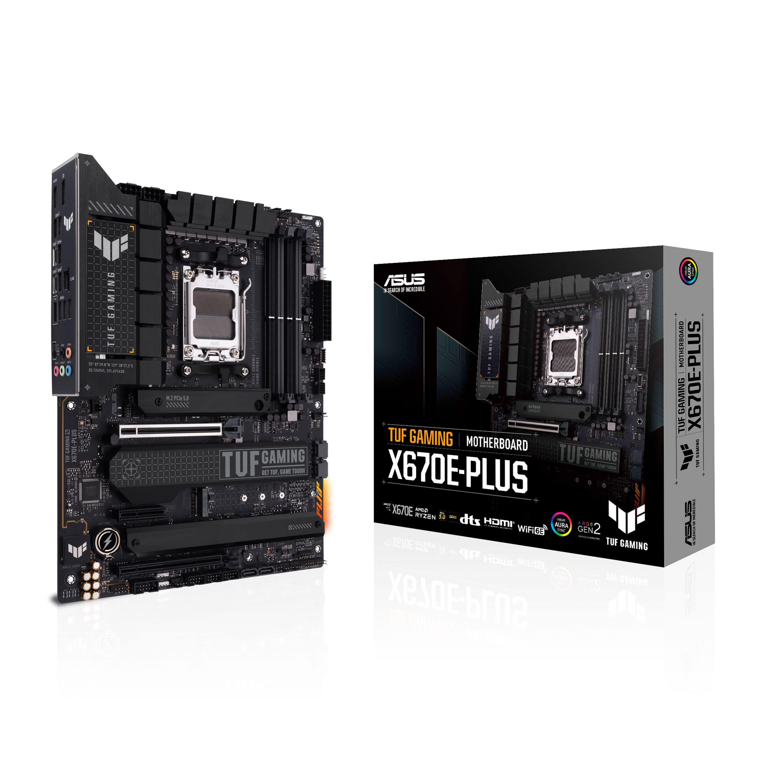 ASUS TUF Gaming X670E-PLUS – AM5 Moederbord Met WiFi 6E, PCIe 5.0, DDR5 & 2.5 Gb LAN – Perfect Voor Ryzen 7000 Series