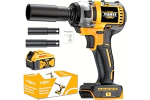 21V Cordless Brushless Impact Wrench & Drill Kit with 4000mAh Battery, Heavy-Duty Metal Construction- Ideal for Automotive Re